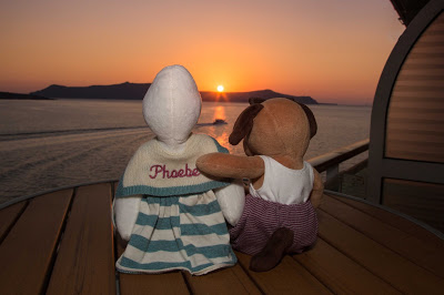 customised teddy bear back sunset