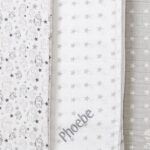 Ziggle personalised 3 pack grey and white baby muslin squares Baby Shower Gifts 4