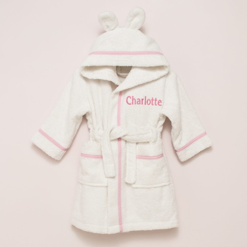 personalised baby bathrobe with ears