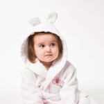That’s mine personalised dressing gown, white with pink gingham trim and embroidery Easter Gifts 5