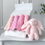 Ziggle personalised 4 pack pink baby bandana bibs Birthday Gifts 3