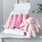 Ziggle personalised 4 pack pink baby bandana bibs Birthday Gifts 3