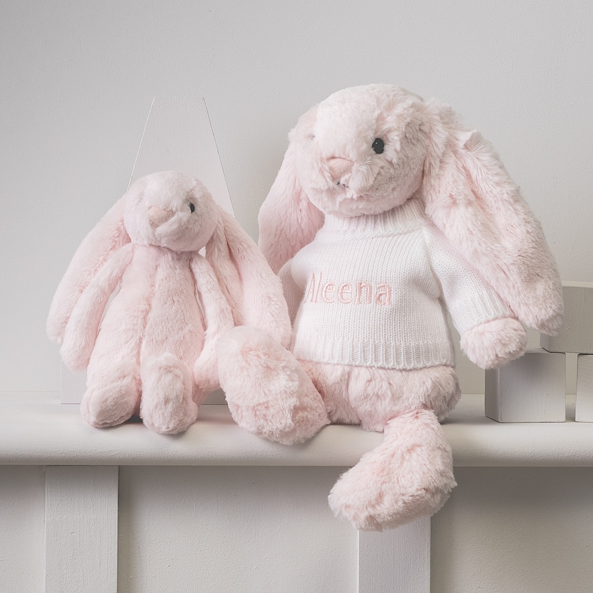 Personalised Jellycat pink bashful bunny soft toy That's mine