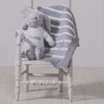Ziggle personalised stripe cotton knitted baby blanket Blankets 7