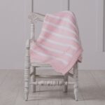 Ziggle personalised stripe cotton knitted baby blanket Birthday Gifts 9