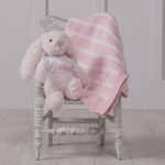 Ziggle personalised stripe cotton knitted baby blanket Newborn Baby Gifts 10