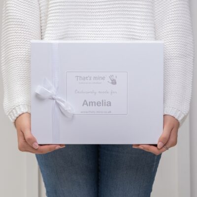 That’s mine personalised white gift box with ribbon Gift Boxes and Gift Bags