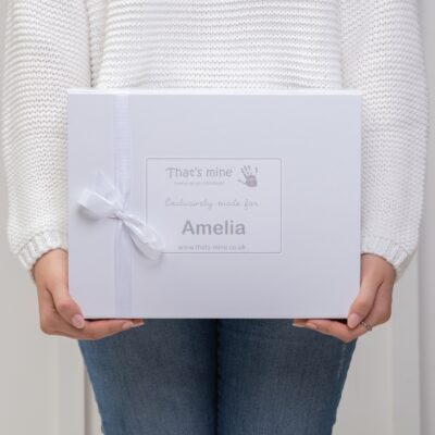 That’s mine personalised white gift box with ribbon Gift Boxes