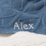 Ziggle personalised sherpa fleece cable baby blanket Personalised Baby Gift Offers and Sale 8