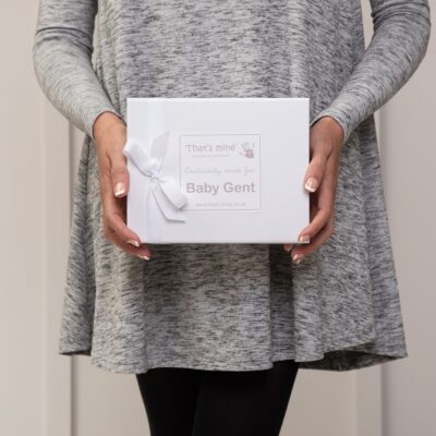 That’s mine personalised white gift box with ribbon Baby Gift Sets 3