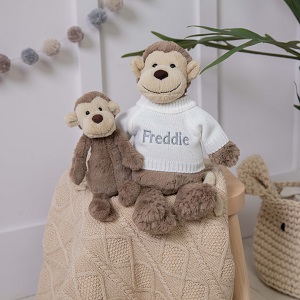 monkey personalised teddy