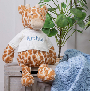 Giraffe plush toy personalised 