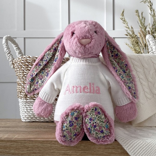 Personalised Jellycat large blossom bunny soft toy