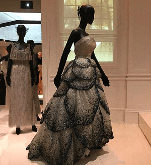 black Christian Dior dress Designer of Dreams exhibition