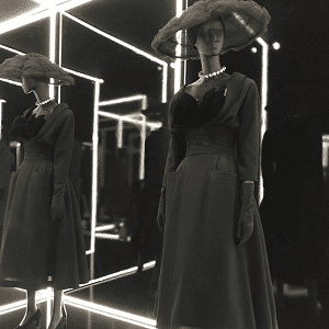 black dress Christian Dior: Designer of Dreams exhibition