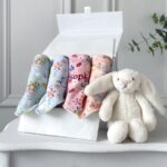 Ziggle personalised 4 pack multicoloured designer baby bandana bibs Birthday Gifts 3