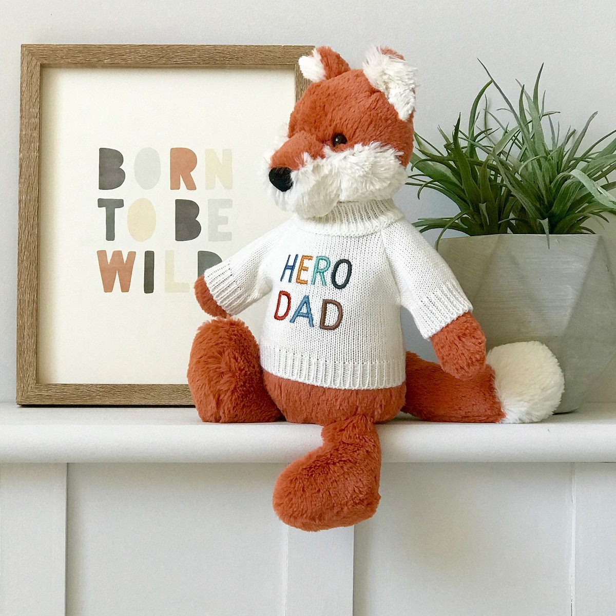 Father's Day 'Hero Dad' Jellycat fox medium soft toy