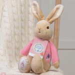 Toffee Moon personalised luxury cable baby blanket and Flopsy Bunny soft toy Baby Gift Sets 4