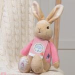 Toffee Moon personalised luxury cable baby blanket and Flopsy Bunny soft toy Birthday Gifts 4