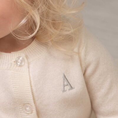 Hollyz personalised monogrammed cashmere baby cardigan Baby Cashmere 2