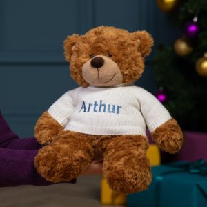 Personalised Aurora brown bonnie bear large teddy soft toy