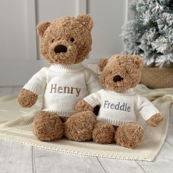 Personalised Jellycat bumbly bear small teddy soft toy
