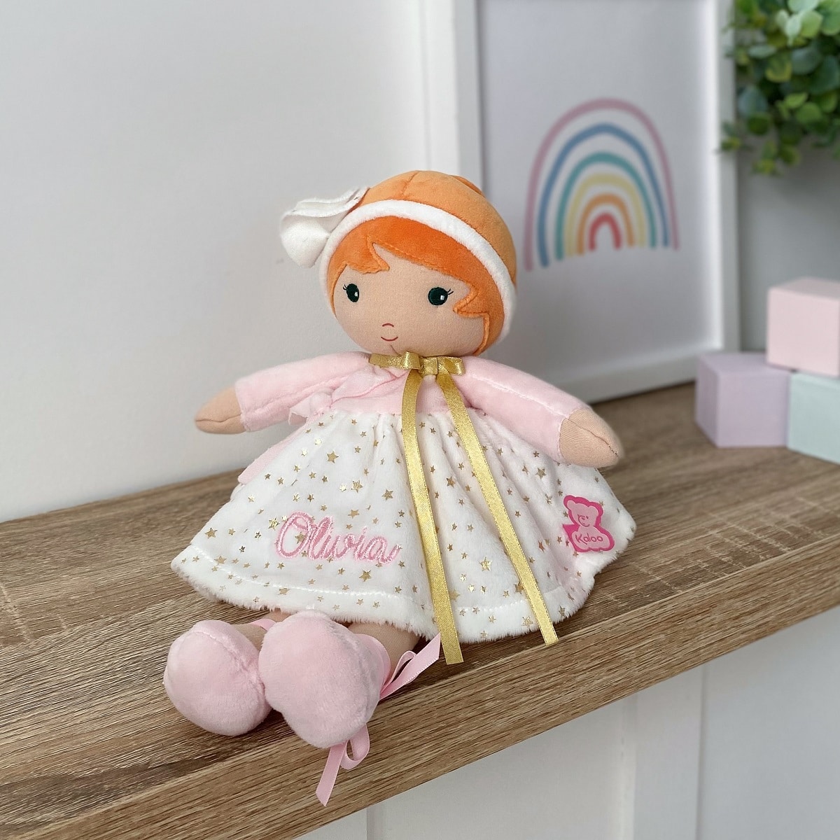 Personalised Kaloo Valentine K my first doll soft toy
