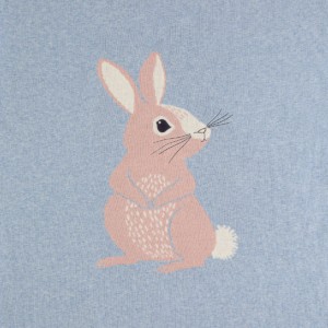 Bizzi Growin personalised cotton tail bunny baby pram blanket