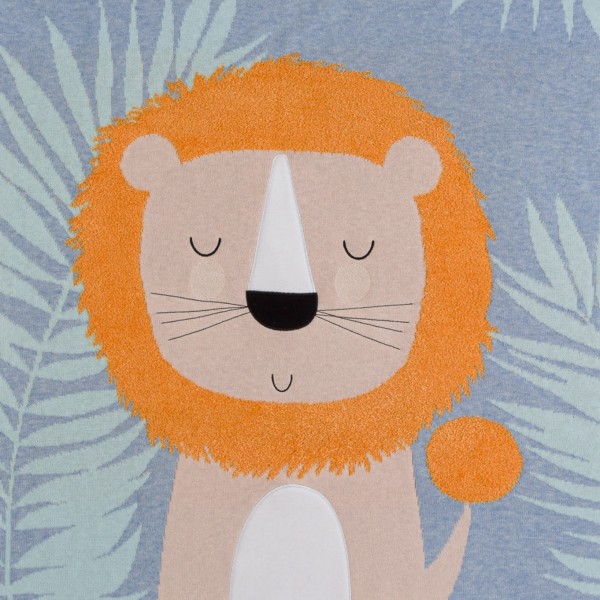 Bizzi Growin personalised ludvic lion baby pram blanket
