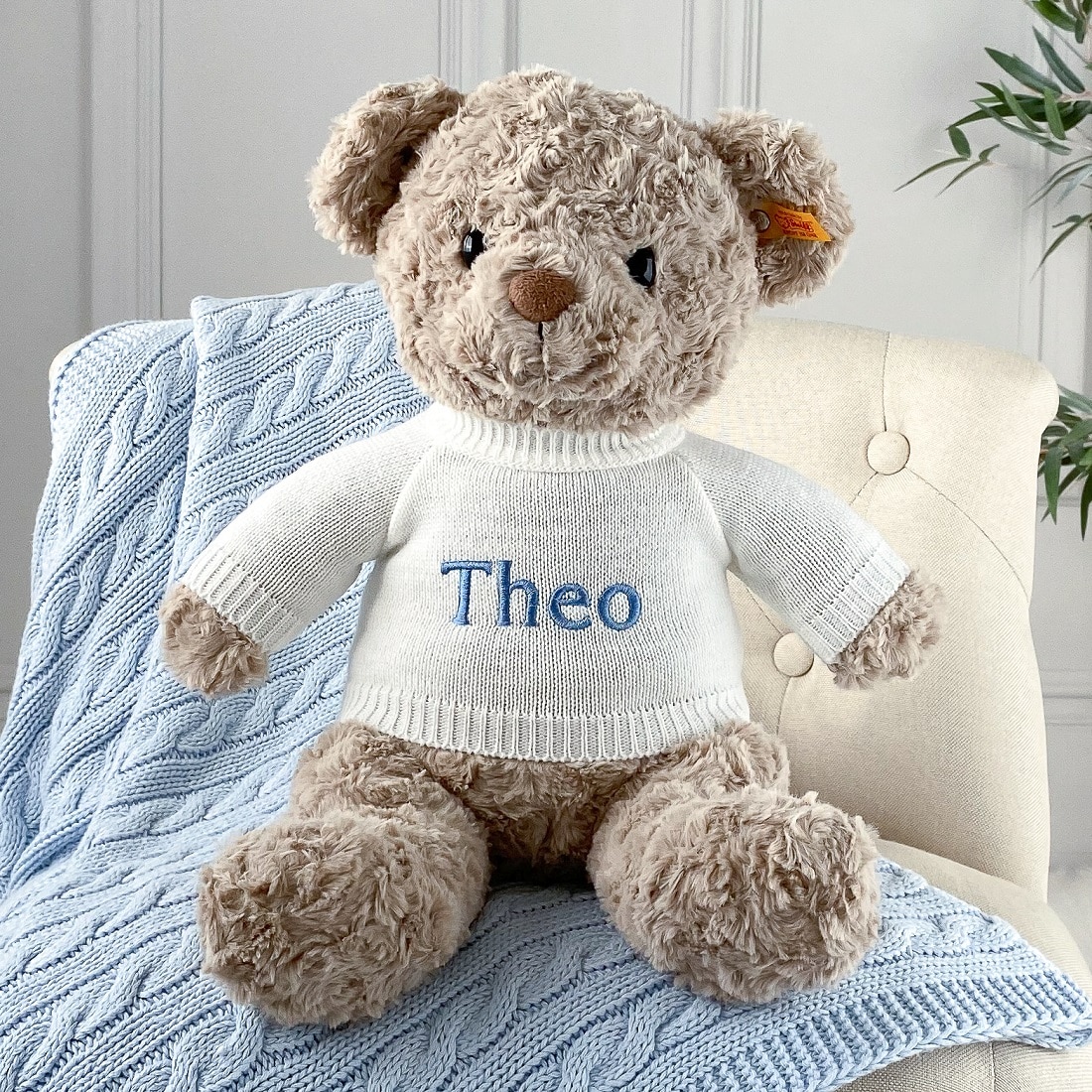 Personalised Steiff honey teddy bear large soft toy