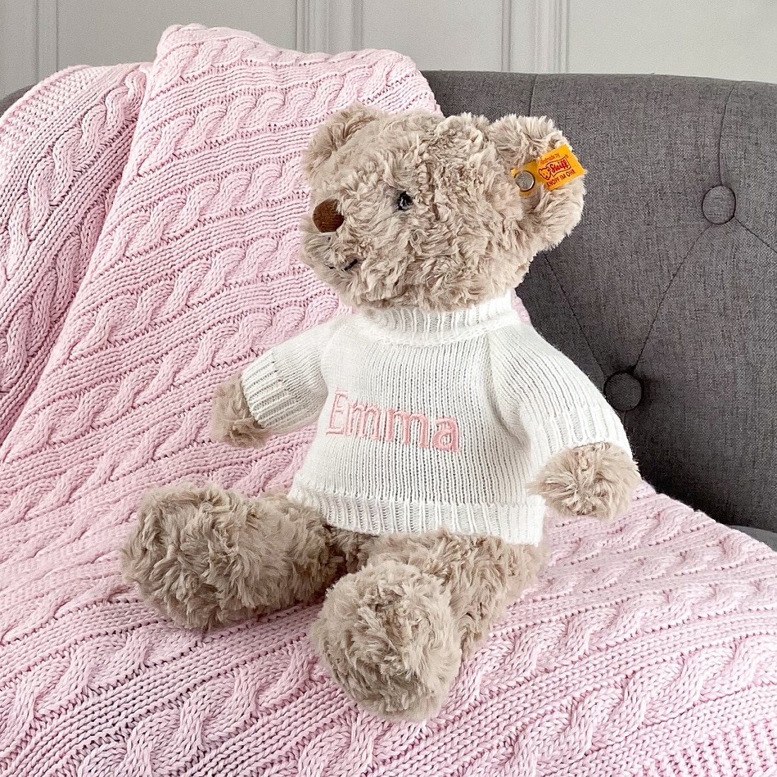 Personalised Steiff honey teddy bear medium soft toy
