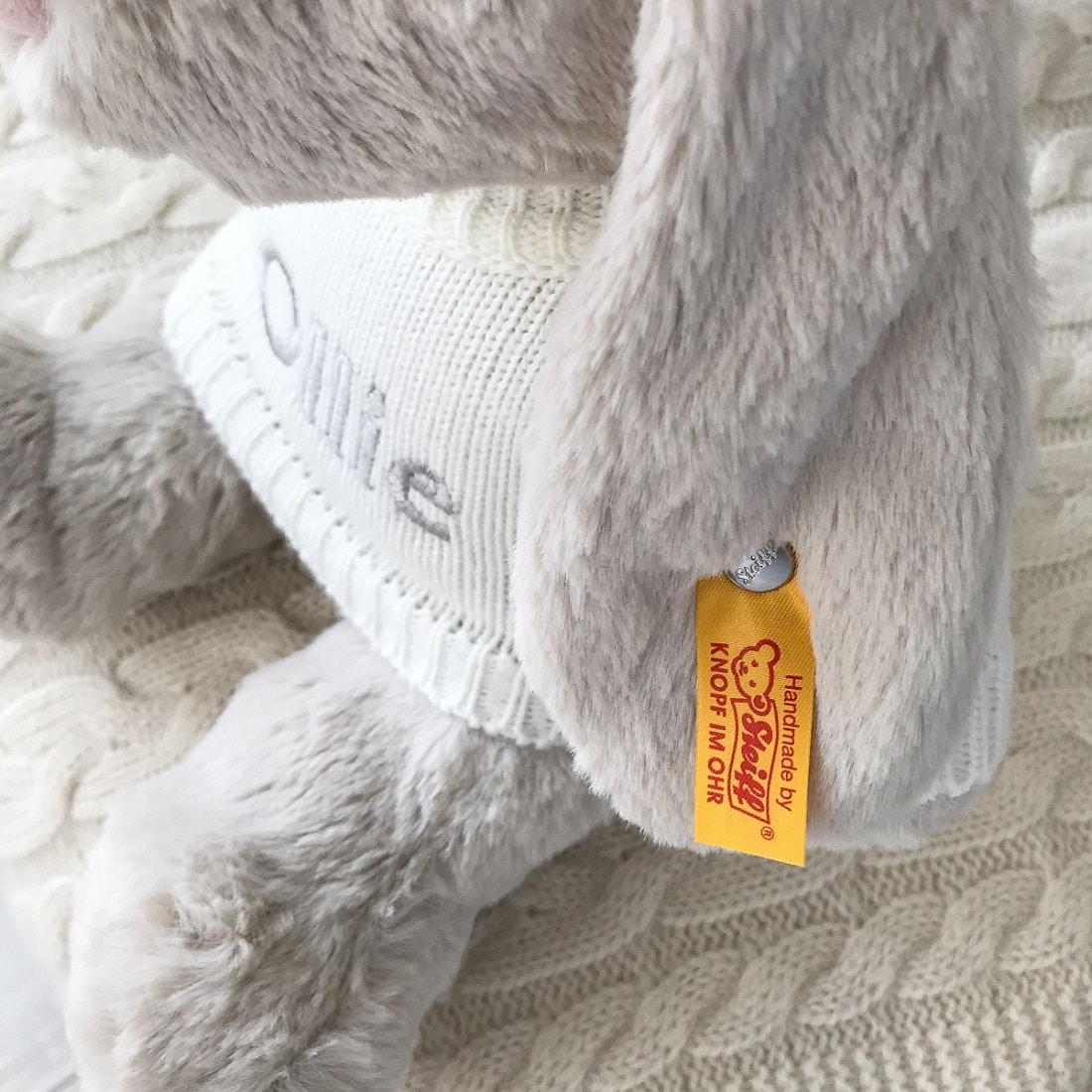 Personalised Steiff hoppie rabbit medium soft toy