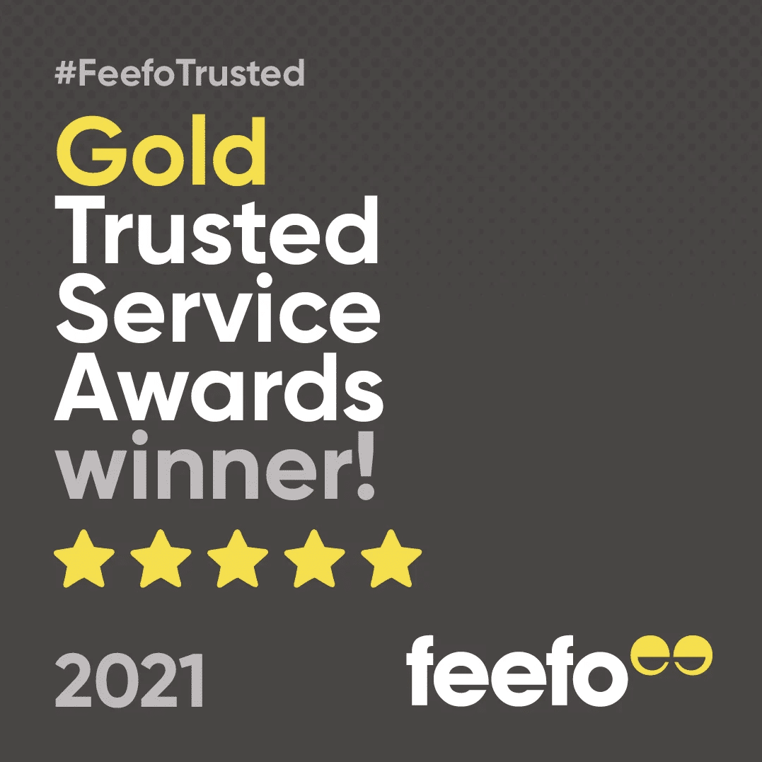 Feefo Gold Service Award Winners 2021