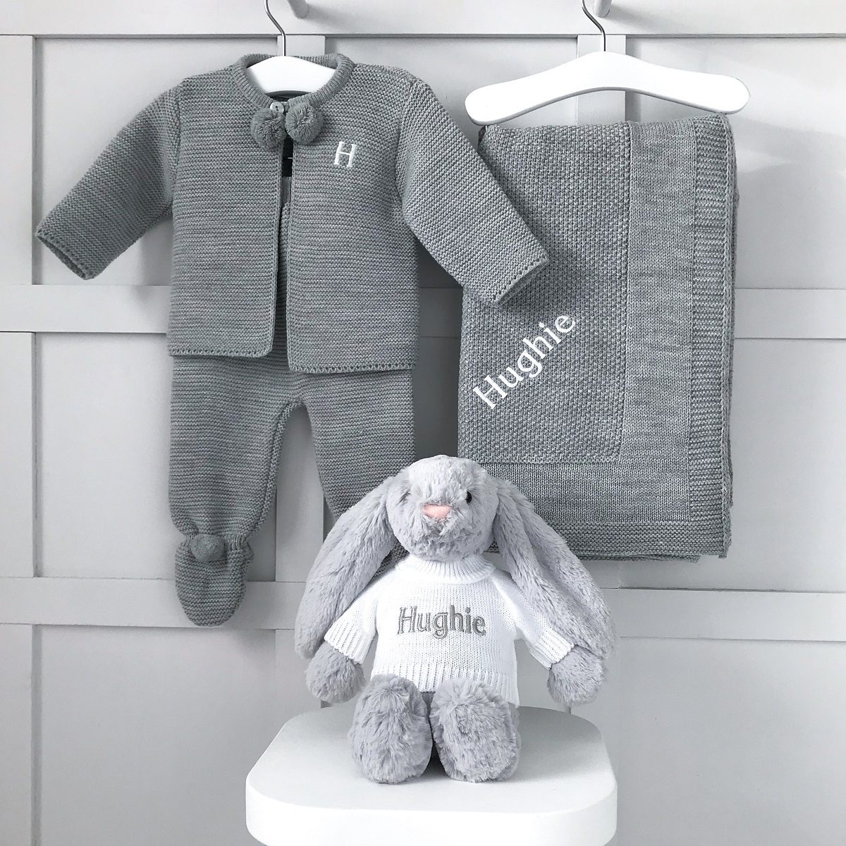Dandelion personalised grey shawl 