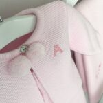 Dandelion personalised receiving shawl, knitted jacket and leggings and Jellycat bashful bunny gift set Baby Gift Sets 4