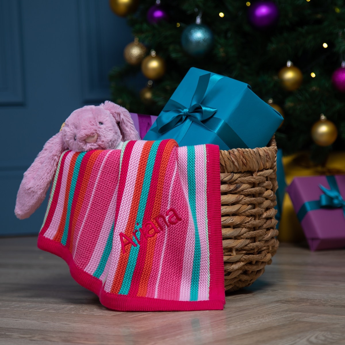 thats mine pink teddy bunny gift set