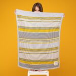 Personalised Cosatto grey and yellow stripe blanket Cosatto 4
