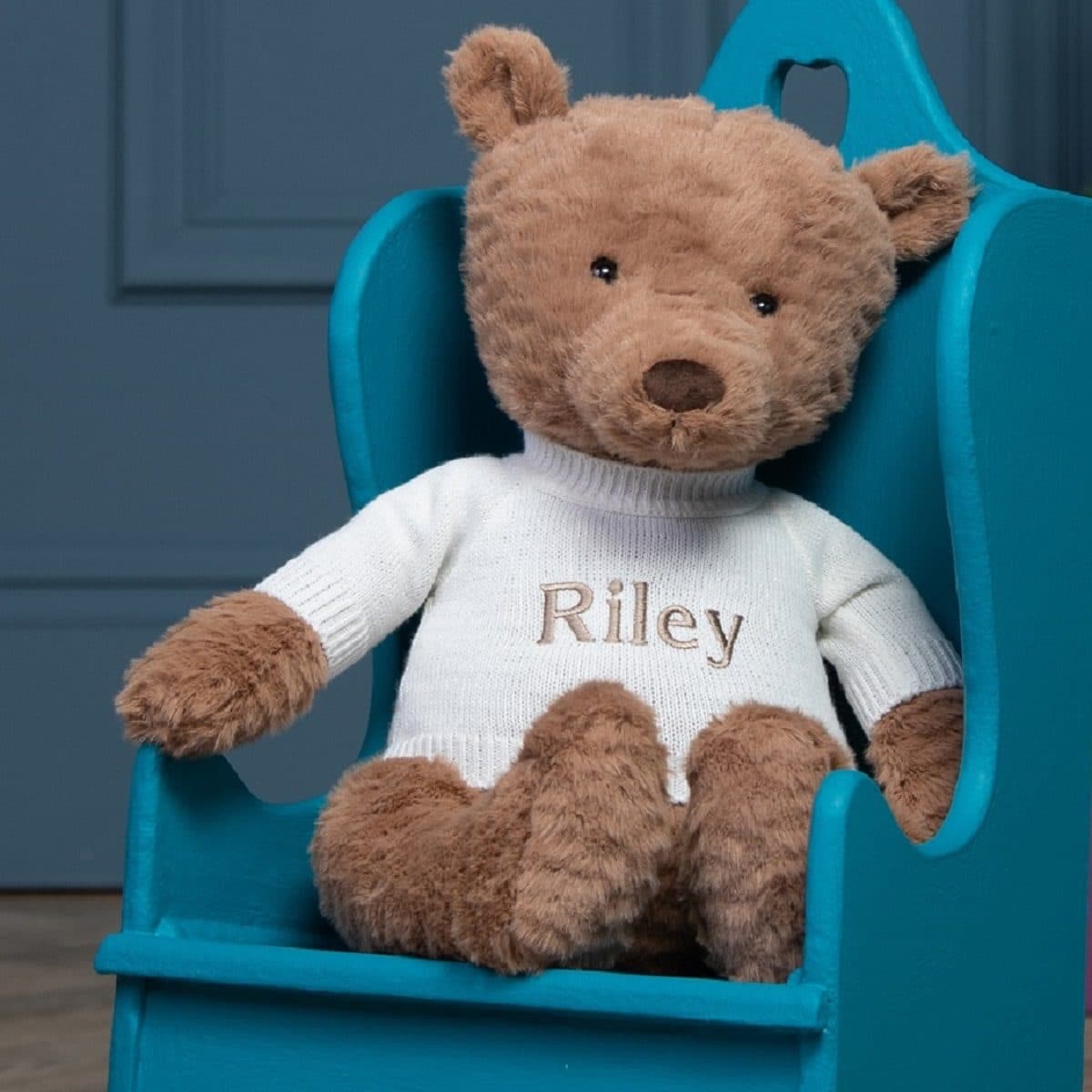 Large Teddy Bear 45cm Personalised Soft Plush Teddy Bear Embroidered & your Name 