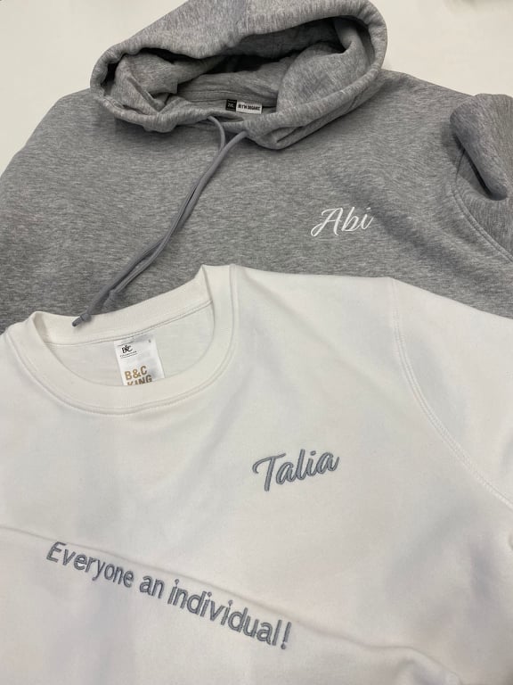 personalised sweater and hoodie