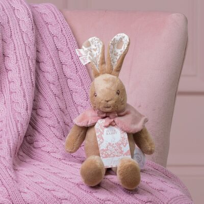 Toffee Moon personalised luxury cable baby blanket and Signature Collection Flopsy Bunny soft toy Blankets 3