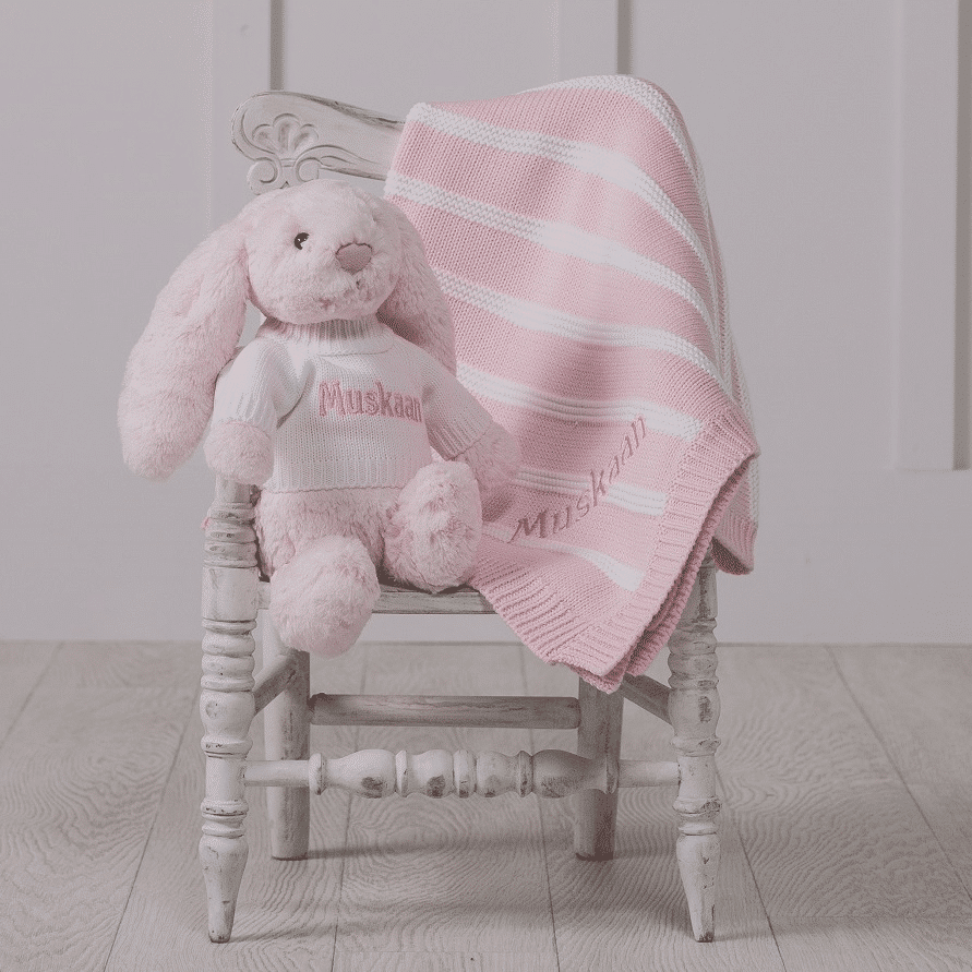 baby blanket and bunny