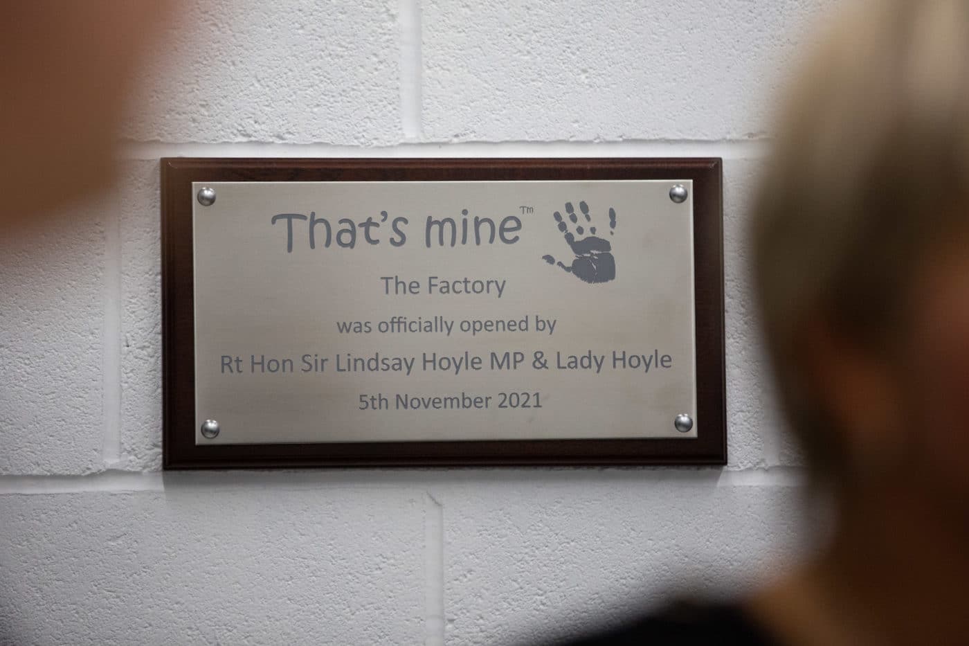 thats mine opening plaque