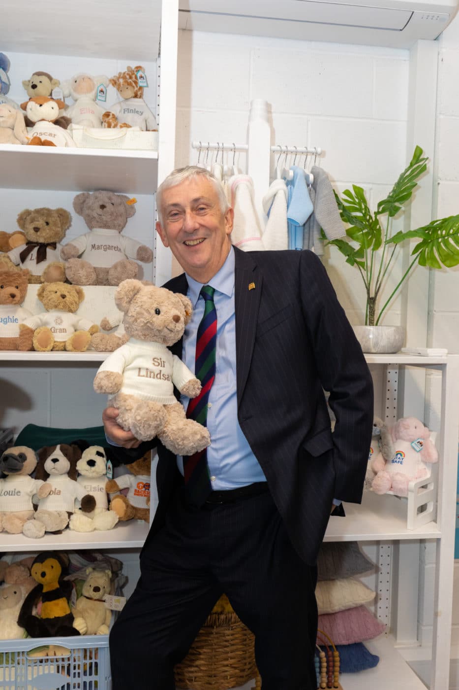 Sir Lindsay Hoyle with teddy bear