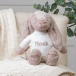 Personalised Jellycat beige bashful bunny soft toy Baby Shower Gifts 3