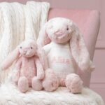 Personalised Jellycat blush pink bashful bunny soft toy Baby Shower Gifts 4
