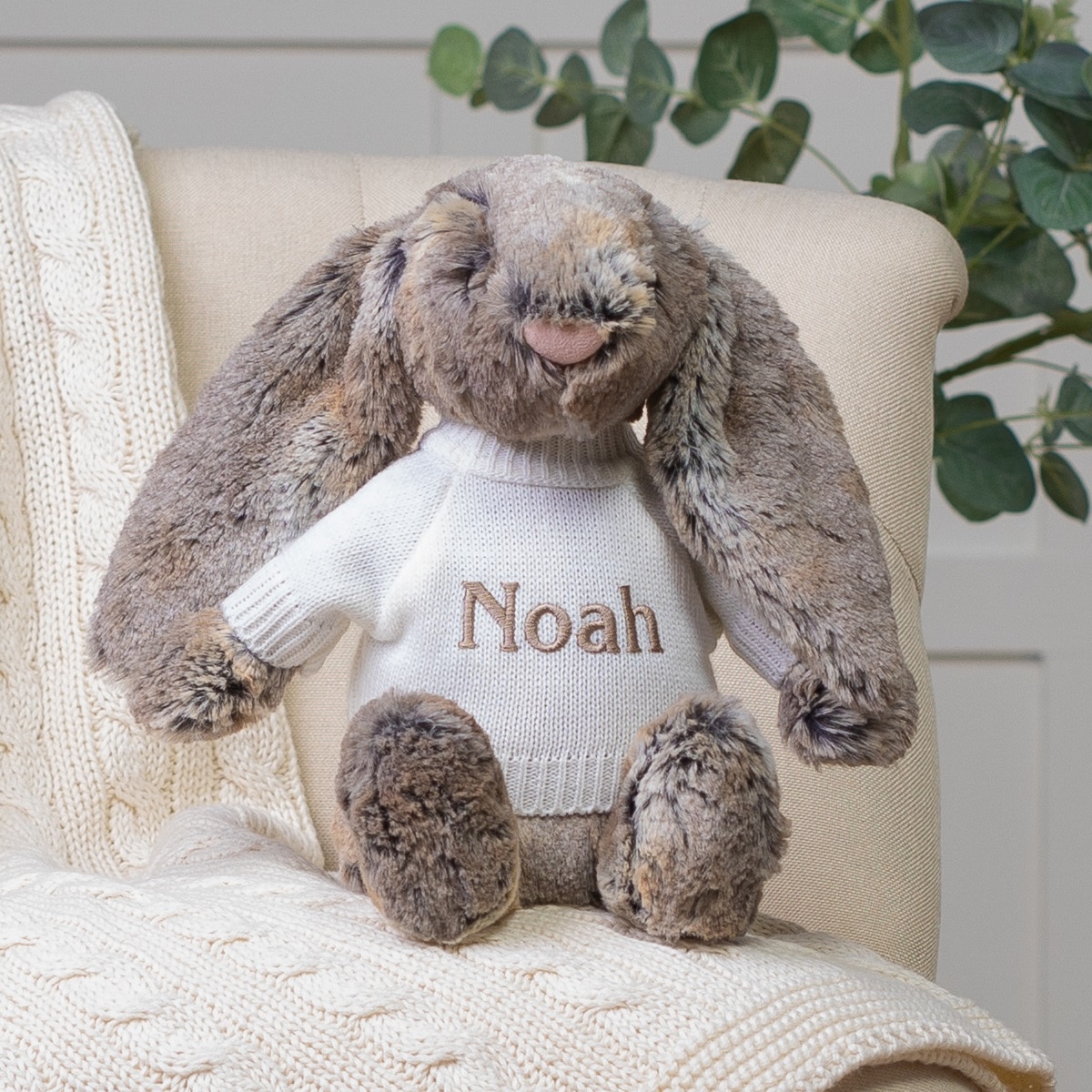 personalised noah sweater bunny teddy