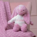 Personalised Jellycat tulip pink bashful bunny soft toy Baby Shower Gifts 3