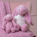 Personalised Jellycat tulip pink bashful bunny soft toy Baby Shower Gifts 4