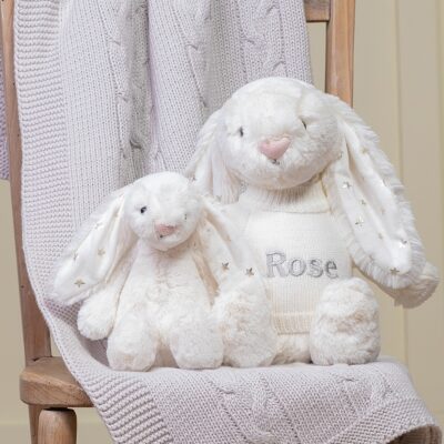 Personalised Jellycat twinkle cream bashful bunny soft toy 2