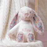 Personalised Jellycat blush pink blossom bunny soft toy Baby Shower Gifts 3